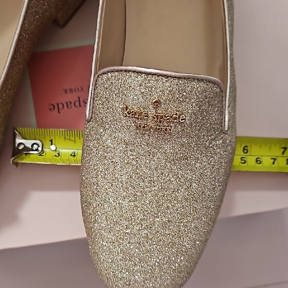 KATE SPADE Gold Glitter Loafers - Picture 5 of 6